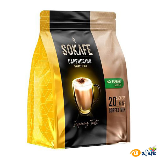 قیمت-و-خرید-کاپوچینو-بدون-شکر-سوکافه-بسته-20-عددی