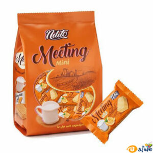 ویفر کرمدار میتینگ با طعم پرتقال نیلی تو بسته ۲۳۰ گرمی