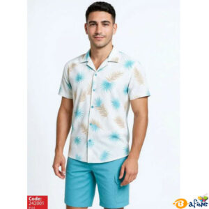 قیمت-و-خرید-پیراهن-و-شلوارک-مردانه-کتان-کد-p01