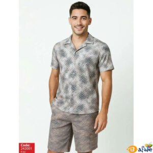 قیمت-و-خرید-پیراهن-و-شلوارک-مردانه-کتان-کد-p02