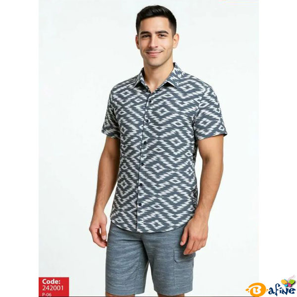 قیمت-و-خرید-پیراهن-و-شلوارک-مردانه-کتان-کد-p06